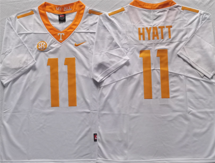 Tennessee Volunteers #11 HYATT White Stitched Jersey